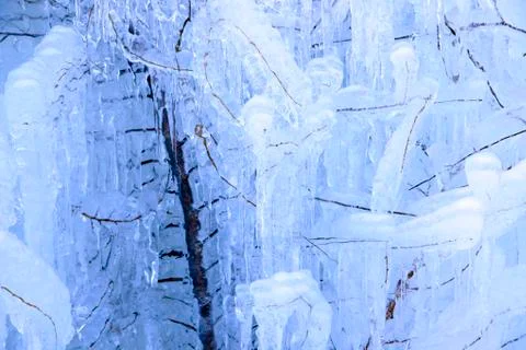 Ice waterfall Stock Photos