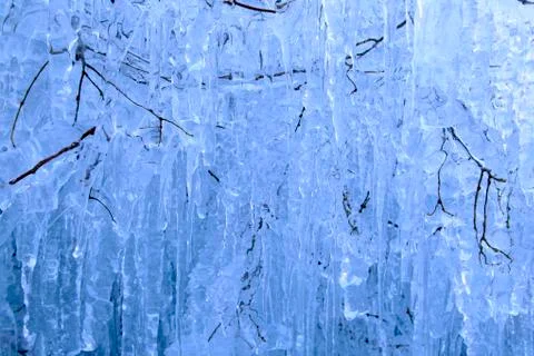 Ice waterfall Stock Photos