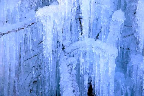 Ice waterfall Stock Photos