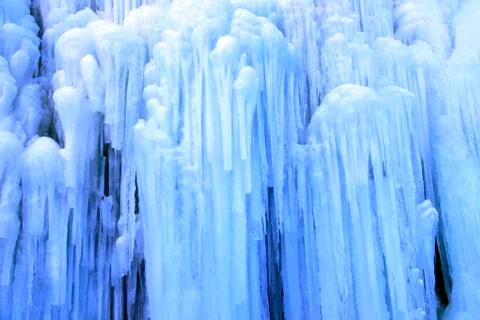 Ice waterfall Stock Photos