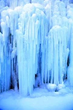 Ice waterfall Stock Photos