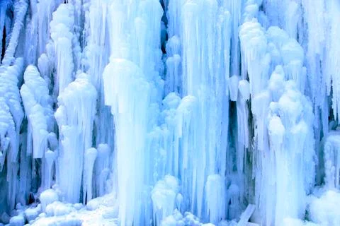 Ice waterfall Stock Photos