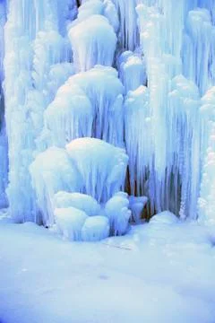 Ice waterfall Stock Photos