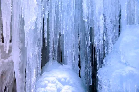 Ice waterfall Stock Photos
