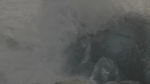 Ice Waves Stock Footage 127577938