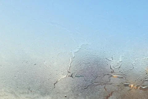 Ice on a window, background Stock Photos
