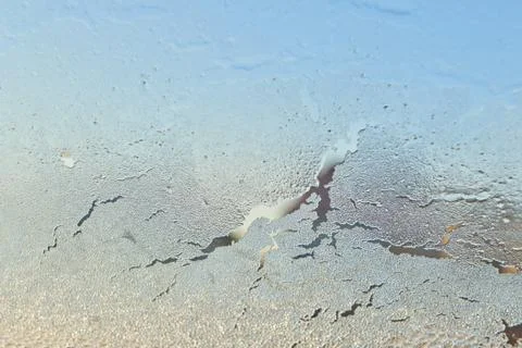 Ice on a window, background Stock Photos
