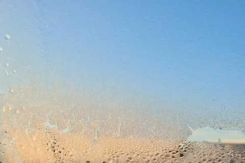 Ice on a window, background Stock Photos