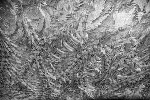 Ice on window from a car. Stock Photos