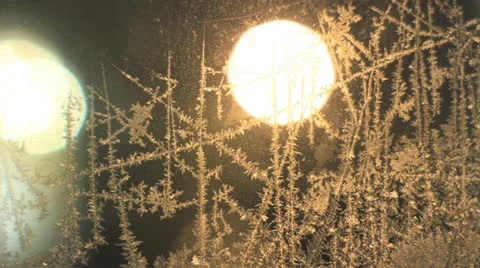 Ice Window macro time-lapse Stock Footage 24827438