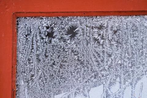 Ice on a window Stock Photos