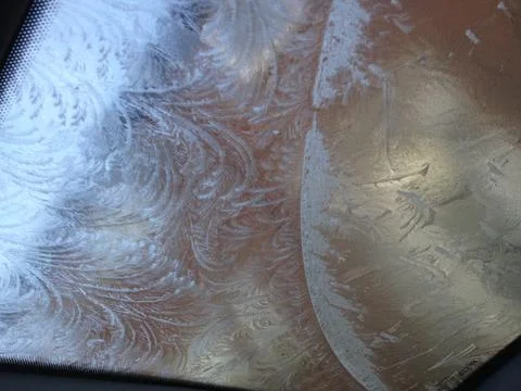 Ice on windscreen Stock Photos