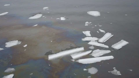Ice in winter Stock Footage 102867365