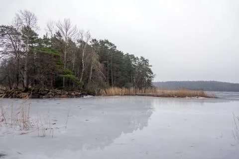 Ice in winter Stock Photos