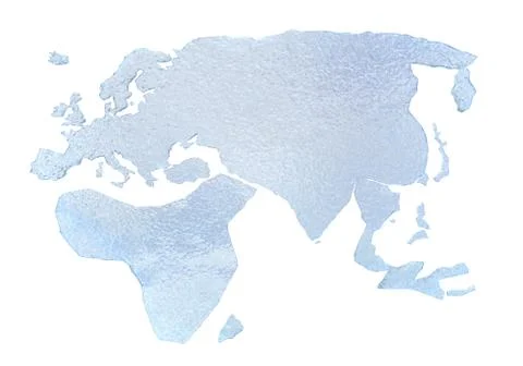 Ice World Map - isolated on white イラスト素材