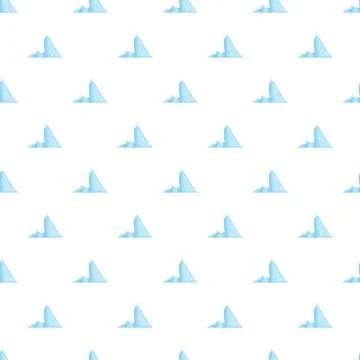 Iceberg and glacier pattern on white background 스톡 일러스트