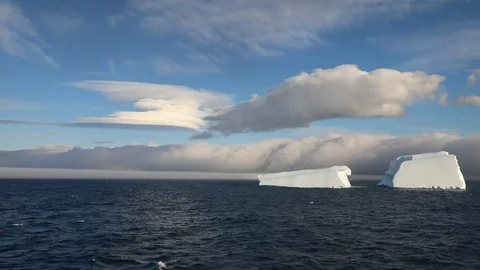 Iceberg &amp; Cloudscape Stock Footage 105069237