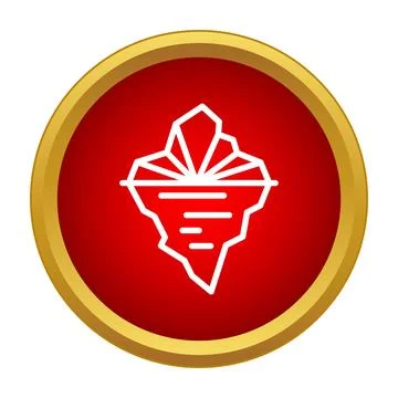 Iceberg concept icon on red circle background イラスト素材