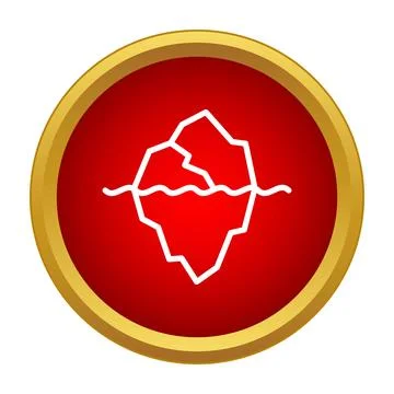 Iceberg conceptual icon representing hidden danger Illustrazione stock