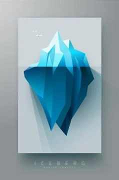 Iceberg design concept Stock Illustration