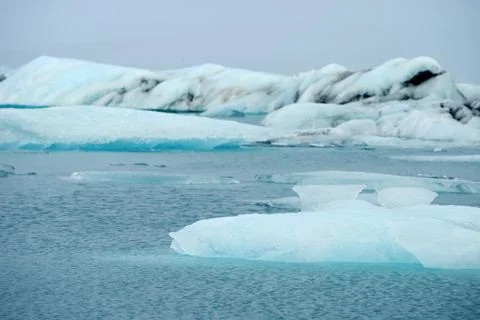 Iceberg float in a lake Stock Photos