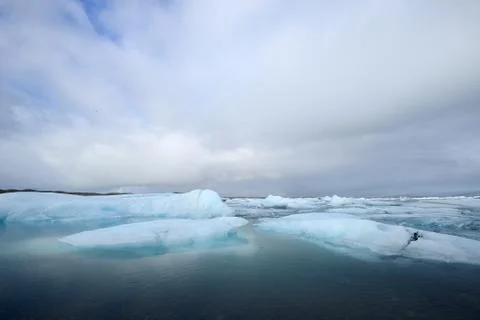 Iceberg float in a lake Stock Photos
