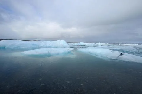 Iceberg float in a lake Stock Photos