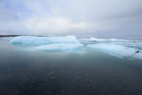 Iceberg float in a lake Stock Photos