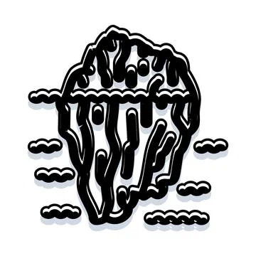 Iceberg floating with a hidden underwater mass Stock Illustration