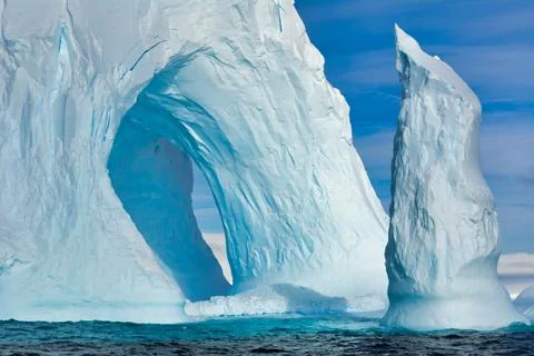 Iceberg Floating Ocean Antarctica Antarctica Argentina Stock Photos