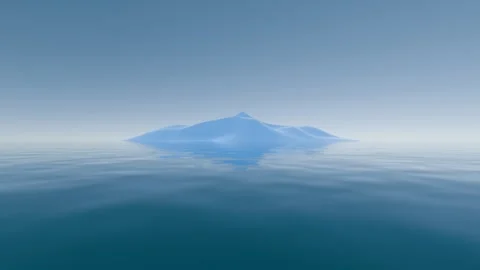 An iceberg floating in the ocean Stock-Footage 309924082
