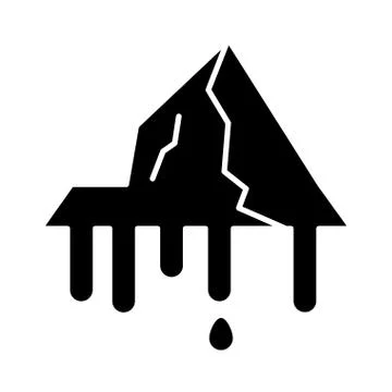 Iceberg floating in the water icon Stock Illustration