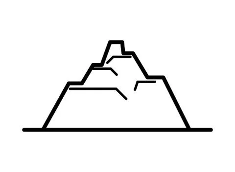 Iceberg floating in the water Stock Illustration