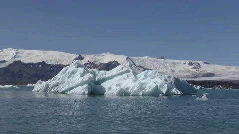 Iceberg in Glacier Lagoon Stock Footage 149277014