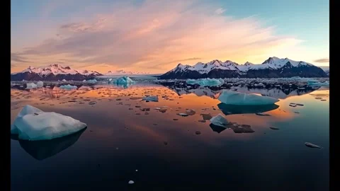 Iceberg in Iceland at evening 库存影片 290303069