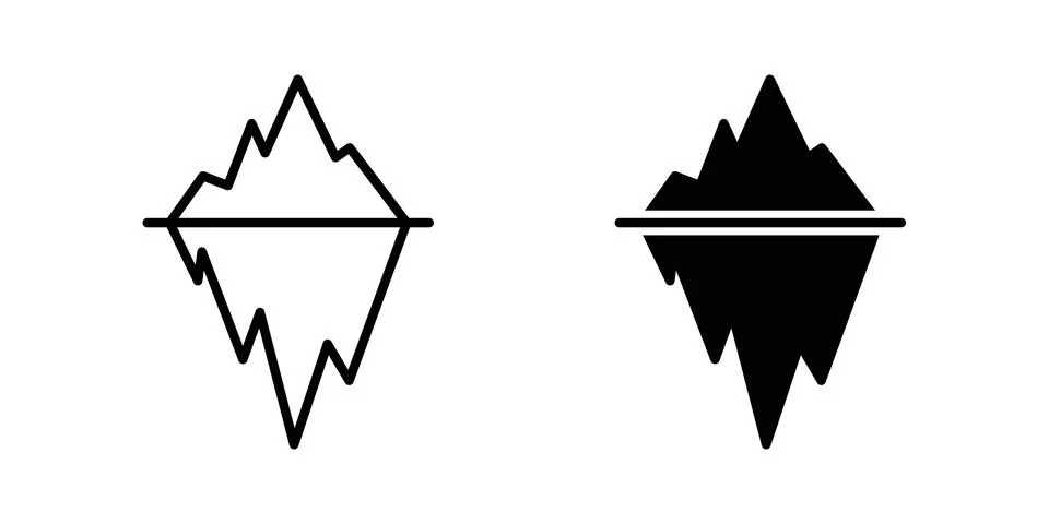 Iceberg icon graphic design. web icons vectors Stock Illustration