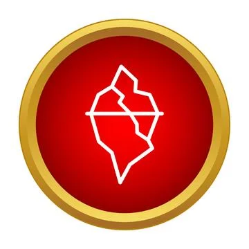 Iceberg icon showing hidden depth concept Stock Illustration