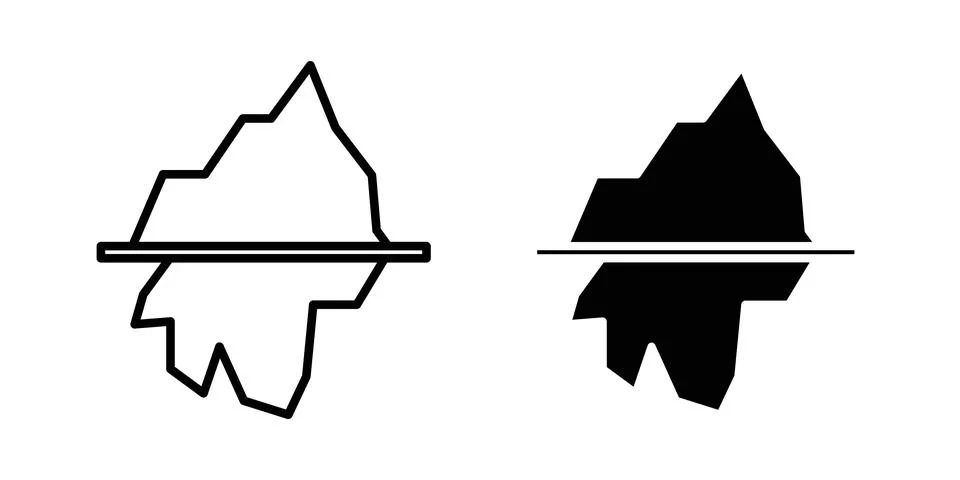 Iceberg icon vector design illustrations Stock Illustration