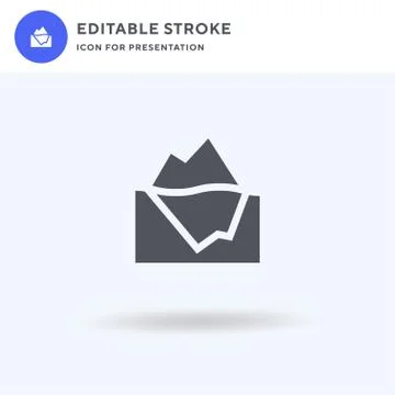 Iceberg icon vector, filled flat sign, solid pictogram isolated on white, log Stock-Illustration