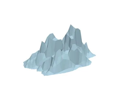 Iceberg. Isolated on white background. 3d Vector illustration. 스톡 일러스트