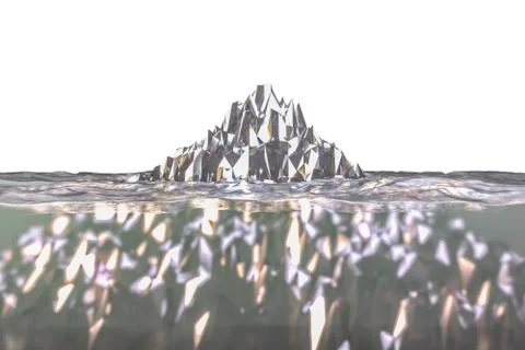 Iceberg isolated on white background Stock Illustration