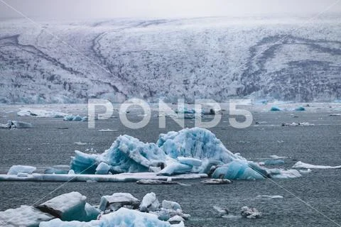 Iceberg in Jokulsarlon summer season in Iceland Stock Photos