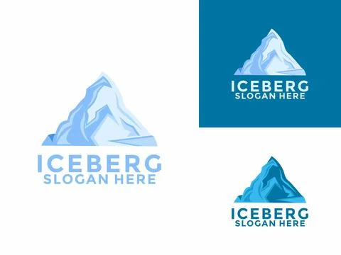 Iceberg logo design vector, Mountain Lake logo, Awesome Iceberg logo vector.. Stock Illustration