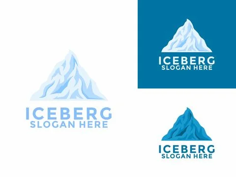 Iceberg logo design vector, Mountain Lake logo, Awesome Iceberg logo vector.. Stock Illustration