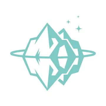 Iceberg logo icon design Stock Illustration