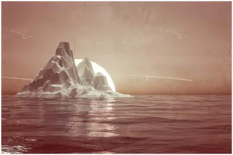 Iceberg low poly Stock Illustration
