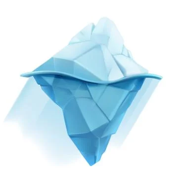 Iceberg, low poly style vector icon Stock Illustration