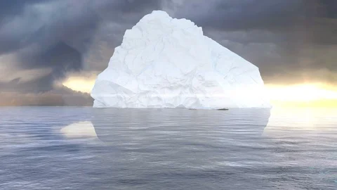 Iceberg Mountain Fly-Around Stock Footage 108314413