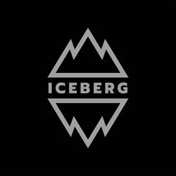 Iceberg mountain logo Stock Illustration