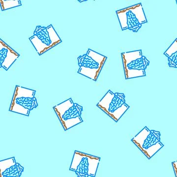 Iceberg natural phenomena vector seamless pattern Stock Illustration